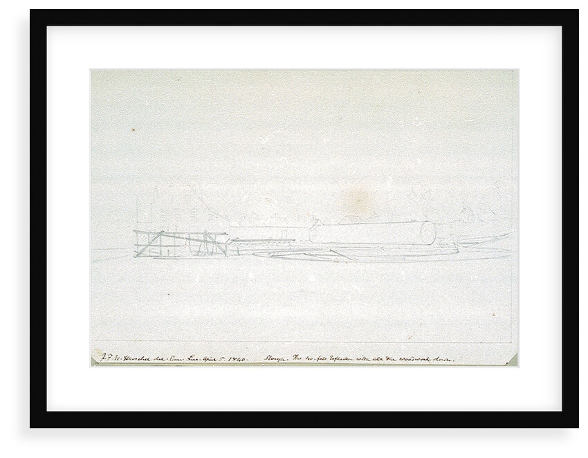 Slough. The 40ft reflector with all the woodwork down by John Frederick William Herschel