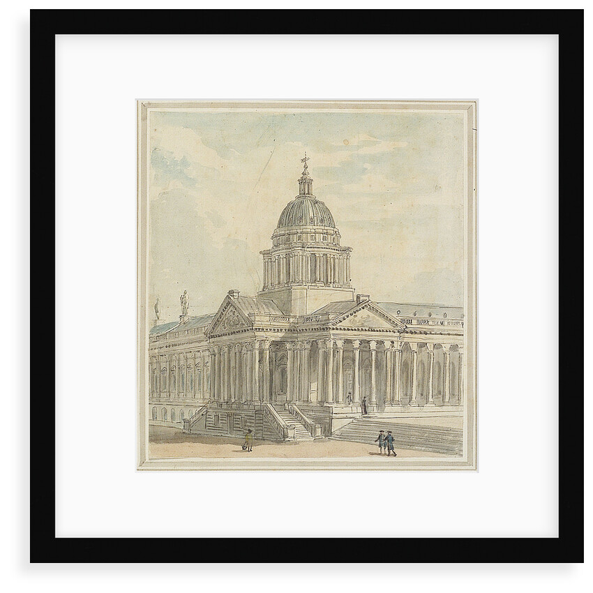 Greenwich Hospital: A design for remodelling the north-west (Chapel) corner of the Queen Mary Court by Augustus Charles Pugin