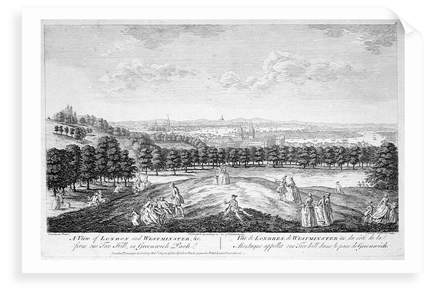 A View of London and Westminster, &c. from One Tree Hill, in Greenwich Park by Pieter Tillemans