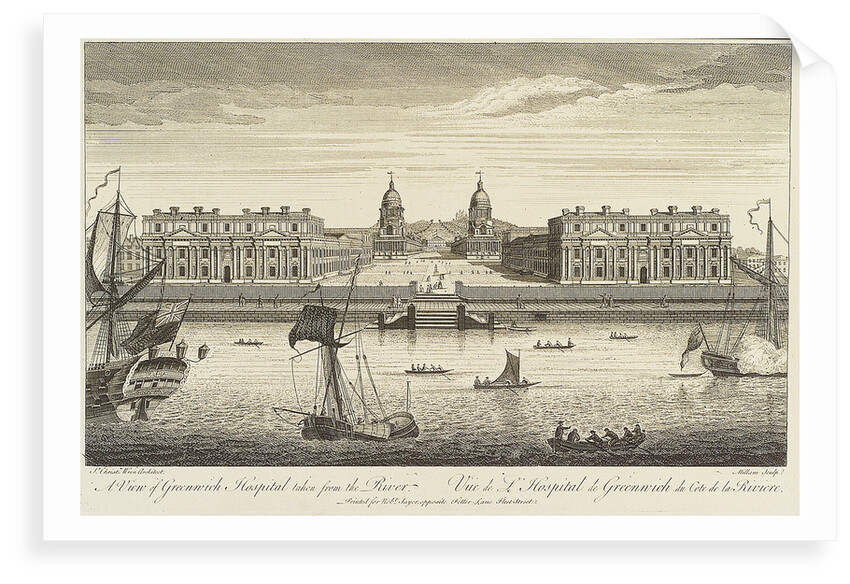 A view of Greenwich Hospital taken from the River by Millam