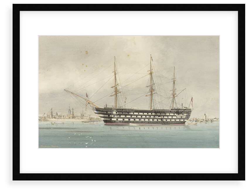 HMS 'Victory' on which Nelson died. Portsmouth by W. Mackenzie Thomson