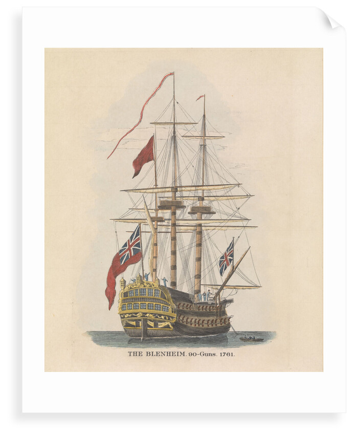 The Blenheim 90 Guns 1761 by Unknown