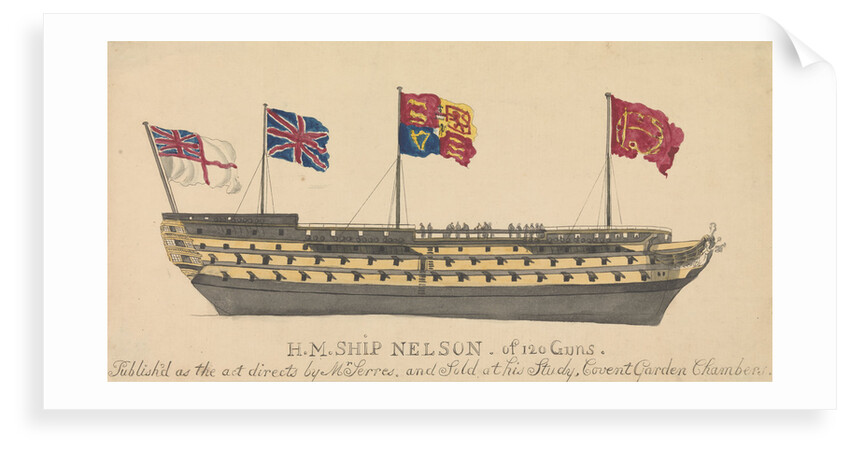 HMS 'Nelson' of 120 Guns by unknown