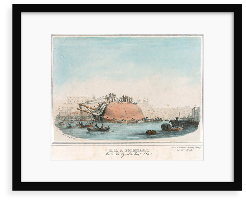 HMS 'Formidable' Malta Dockyard 31 January 1843 by Schranz Brothers