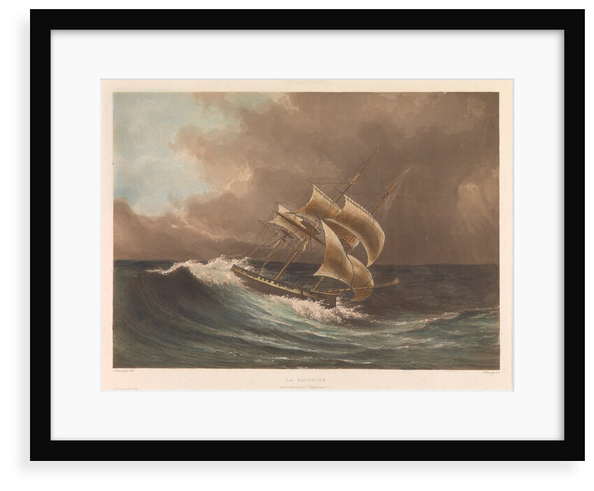 The French corvette 'Favorite' en route for Valparaiso by Finot; Louise Auguste de Sainson; Barthelemy Lauvergne; Sigismond Himely; Arthus Bertrand