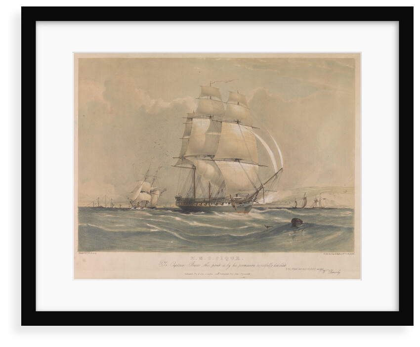 H.M.S. 'Pique' To Captain Boxer this print is by his permission respectfully dedicated by Oswald Walter Brierly