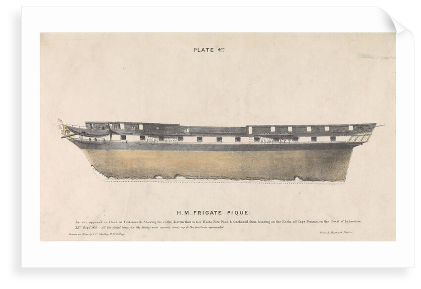 HMS frigate 'Pique' as she appeared in Dock at Portsmouth by I. C. Shetkey