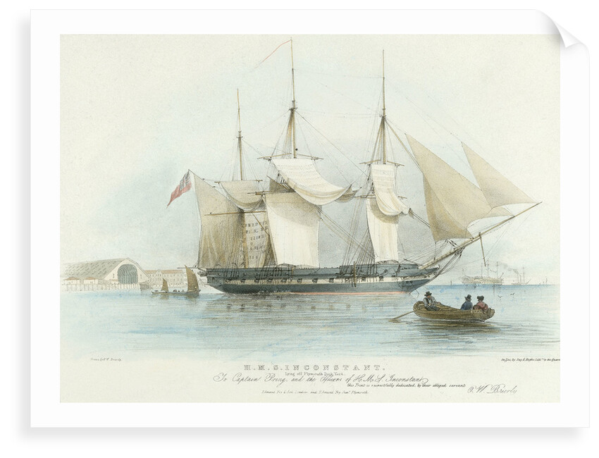 H.M.S. 'Inconstant' lying off Plymouth Dock Yard by Anonymous