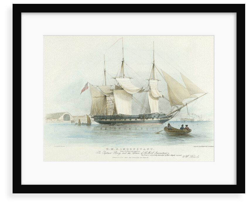 H.M.S. 'Inconstant' lying off Plymouth Dock Yard by Anonymous
