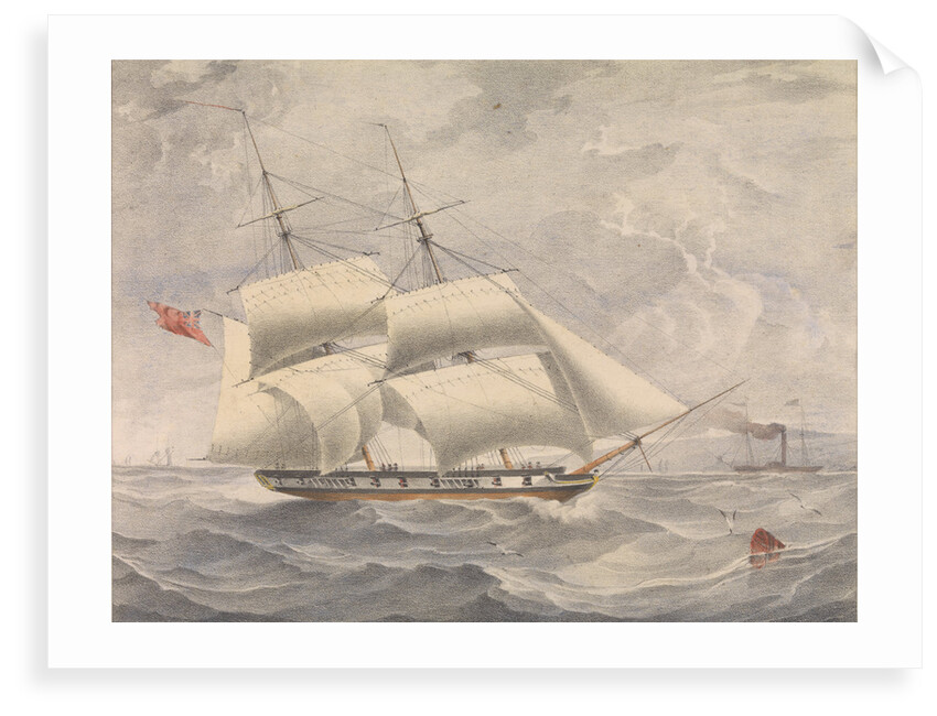 The brig-sloop HMS 'Fantome' by N. E. Deey [artist & engraver]; George Edward Madeley [printer]; T. Gillard [publisher]