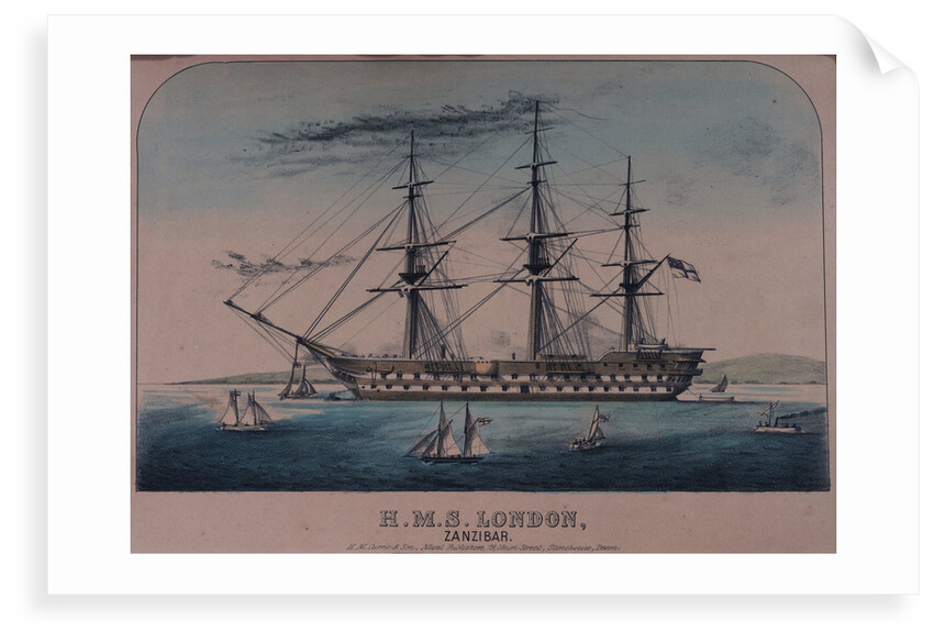 HMS 'London', Zanzibar by H.M. Currie & Son