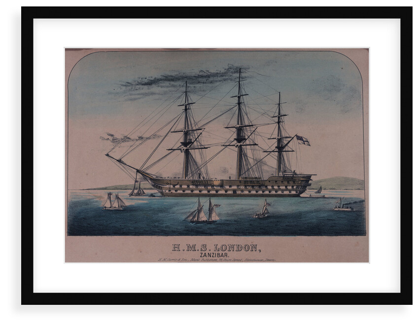HMS 'London', Zanzibar by H.M. Currie & Son