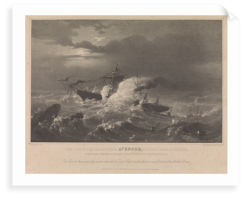 The loss of HM Steam Frigate 'Avenger', 1847 by CP Williams