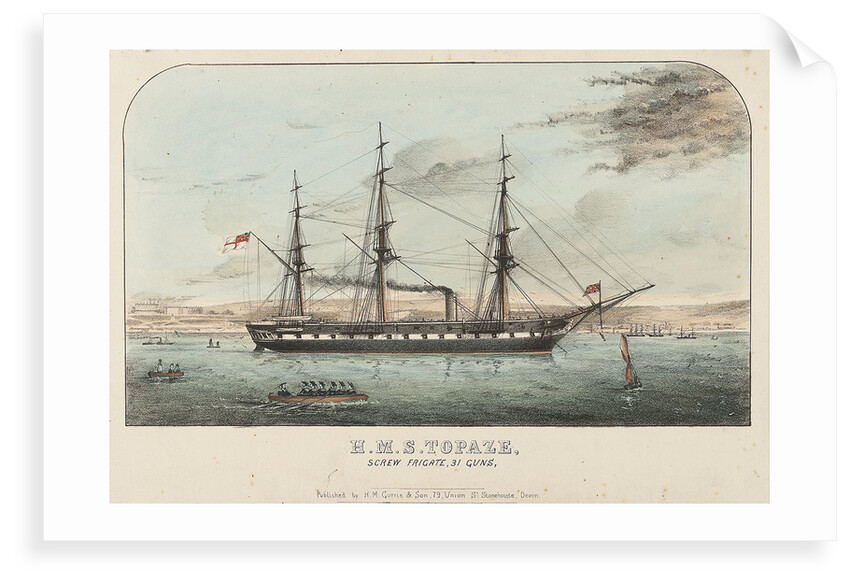 Screw frigate HMS 'Topaze' by H.M. Currie & Son