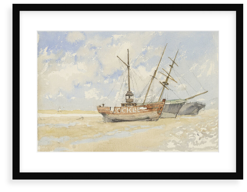 The lightship 'Cockle' near Great Yarmouth, circa 1890 by Nelson Dawson