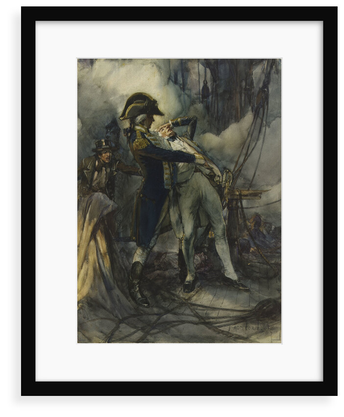 Nelson severely wounded at the Battle of the Nile, 1798 by Arthur David McCormick