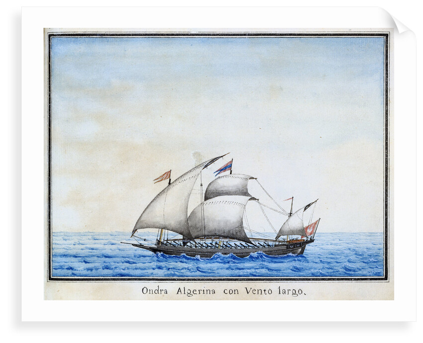 Algerian galley at sea by unknown
