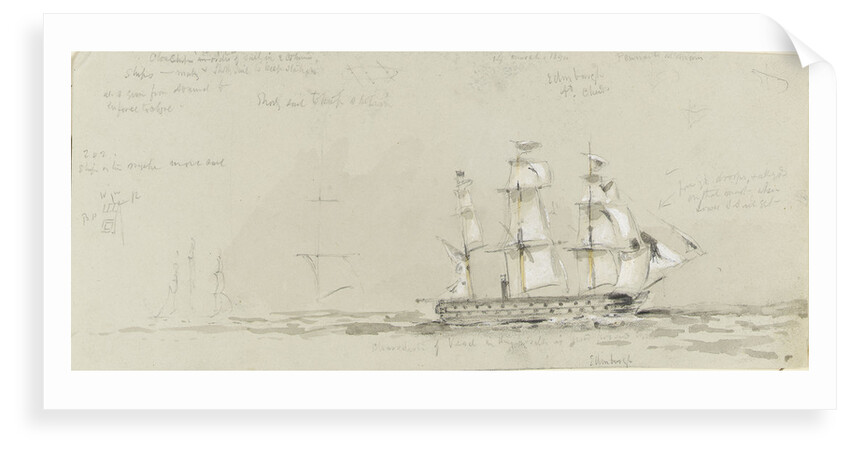 HMS 'Edinburgh', 14 March 1854 by Oswald Walter Brierly