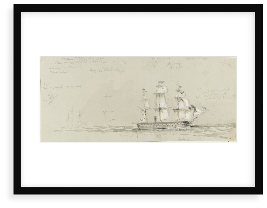 HMS 'Edinburgh', 14 March 1854 by Oswald Walter Brierly