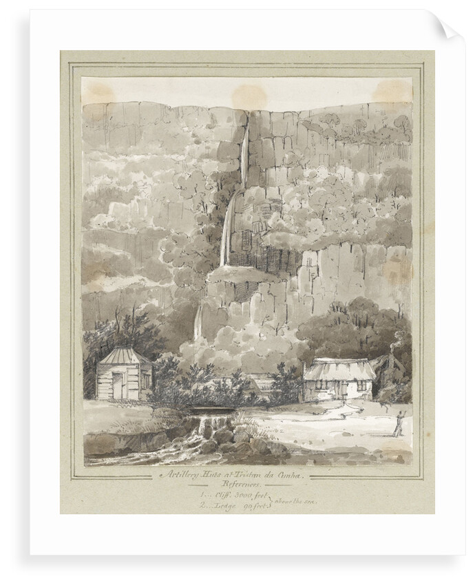 Artillery huts at Tristan da Cunha by C. W. Browne