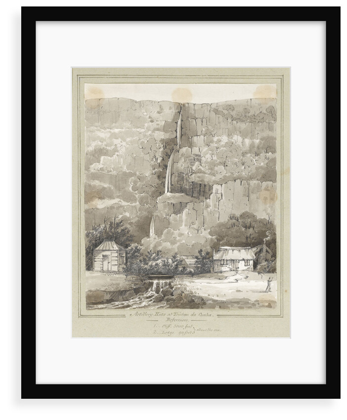 Artillery huts at Tristan da Cunha by C. W. Browne