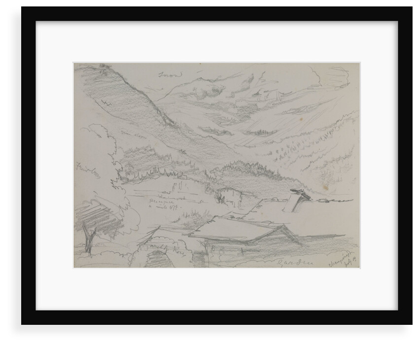 Mountainous countryside at Champery by John Brett