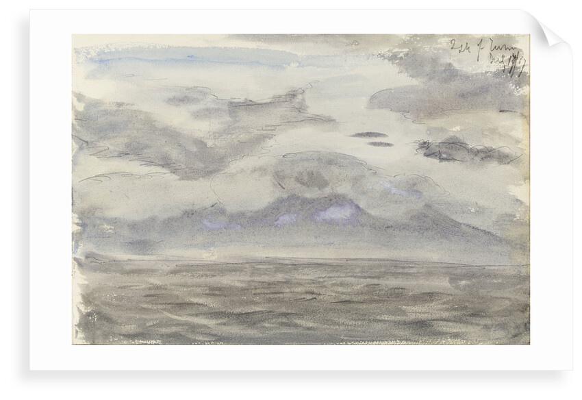 Seascape with cloudy sky by John Brett