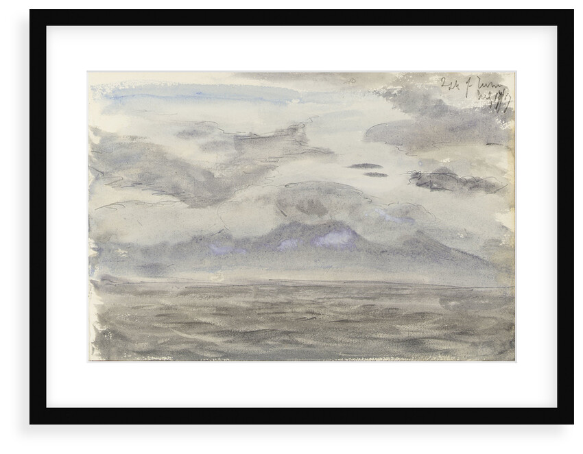 Seascape with cloudy sky by John Brett