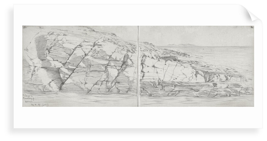 Sketch of a promontory of Dooagh by John Brett