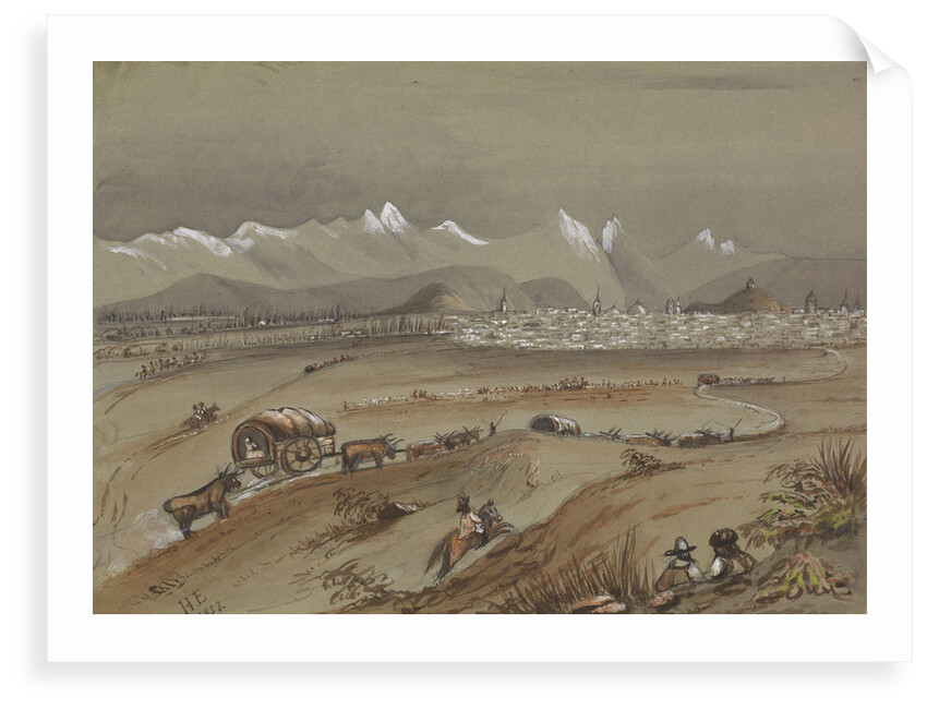 View of Santiago, Chile, 1857 showing the Andes by Harry Edmund Edgell