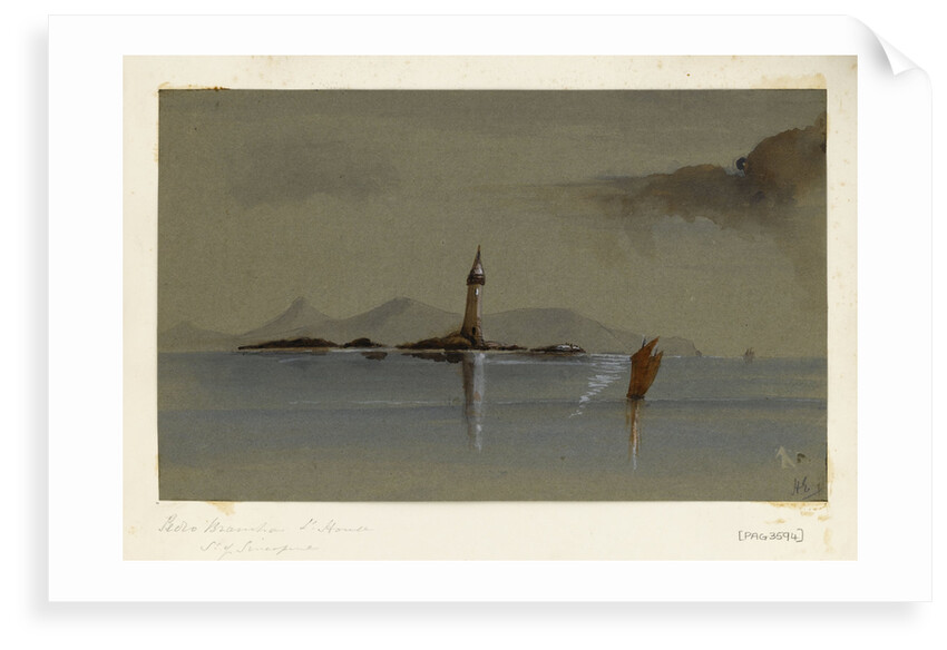 Peolo Brainha Lighthouse Straits of Singapore by Harry Edmund Edgell
