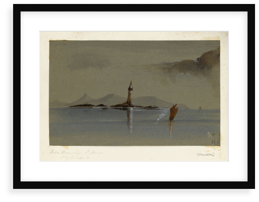 Peolo Brainha Lighthouse Straits of Singapore by Harry Edmund Edgell