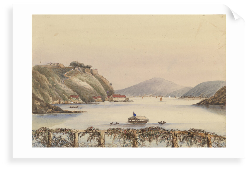 Dockyard at Trincomalee, Ceylon from the Admiralty House by Harry Edmund Edgell