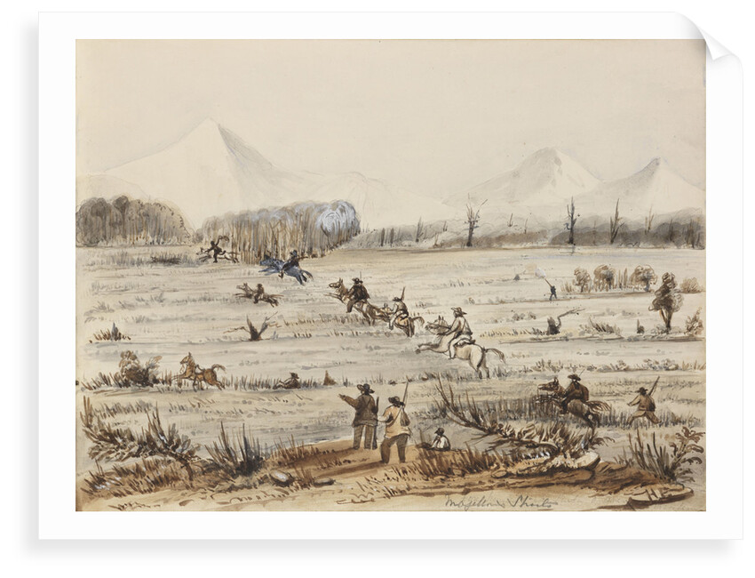Fox hunting, Magellan Straits by Harry Edmund Edgell