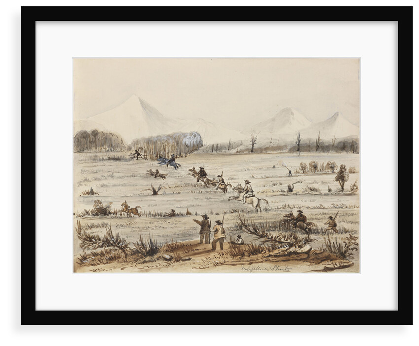 Fox hunting, Magellan Straits by Harry Edmund Edgell