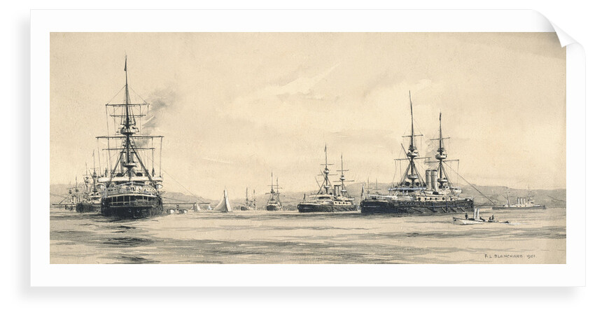 The Channel Squadron at Lamlash: the sailing regatta 1901 by F.L. Blanchard
