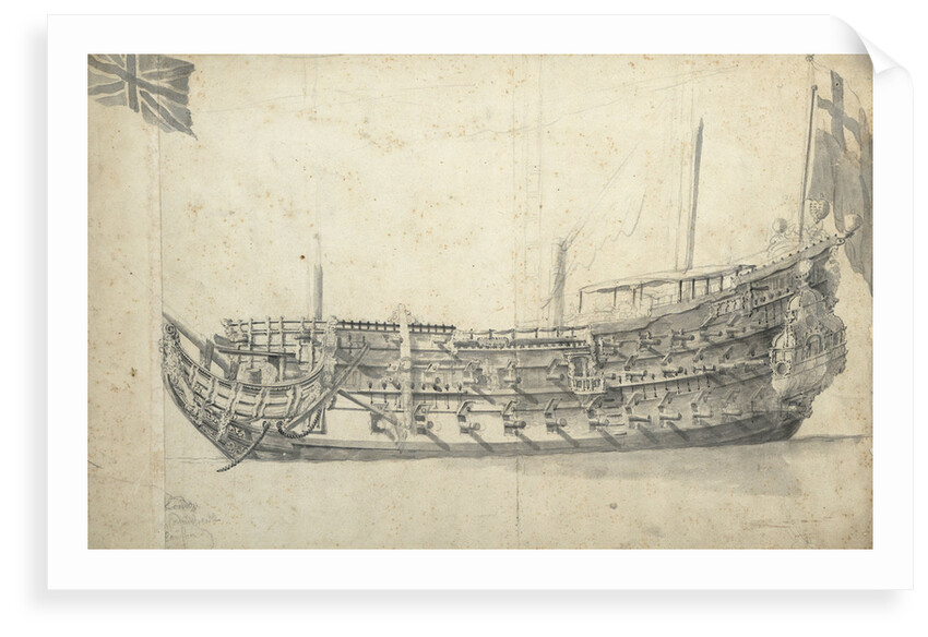 Portrait of HMS 'London' (1656) by Willem van de Velde the Elder