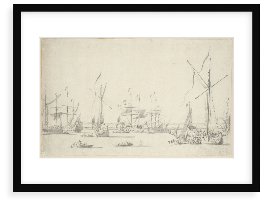 The Yachts and Ships at anchor near Sheerness by Willem van de Velde