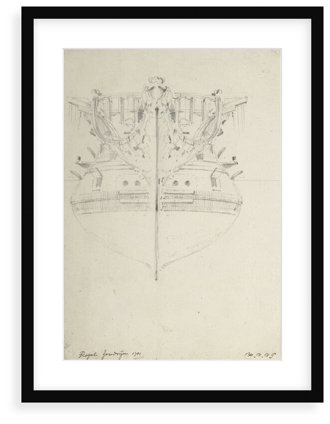 The bow of the 'Royal Sovereign' (1701) by Willem Van de Velde the Younger
