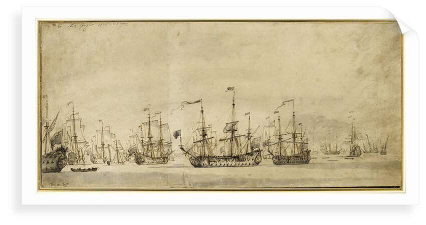 The Battle of La Hogue, 23 May/2 June 1692 by Willem Van de Velde the Younger