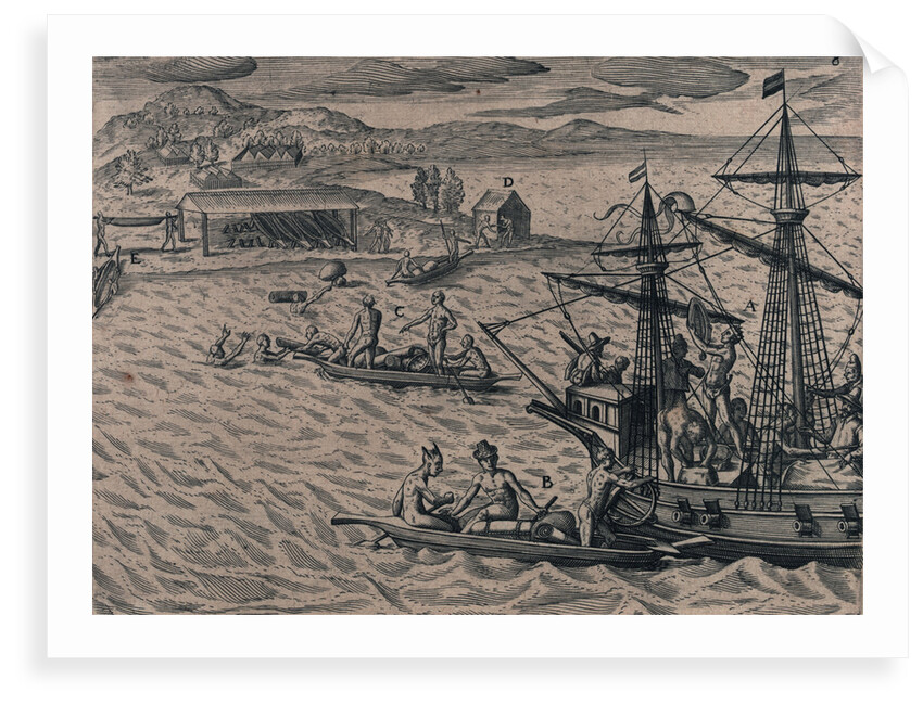 Voyage of the Dutch to the Gold Coast of Guinea, 1600 by Johannus Theodorus de Bry