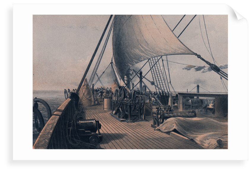Forward deck cleared for the final attempt at grappling - 11 August 1865 by R. Dudley