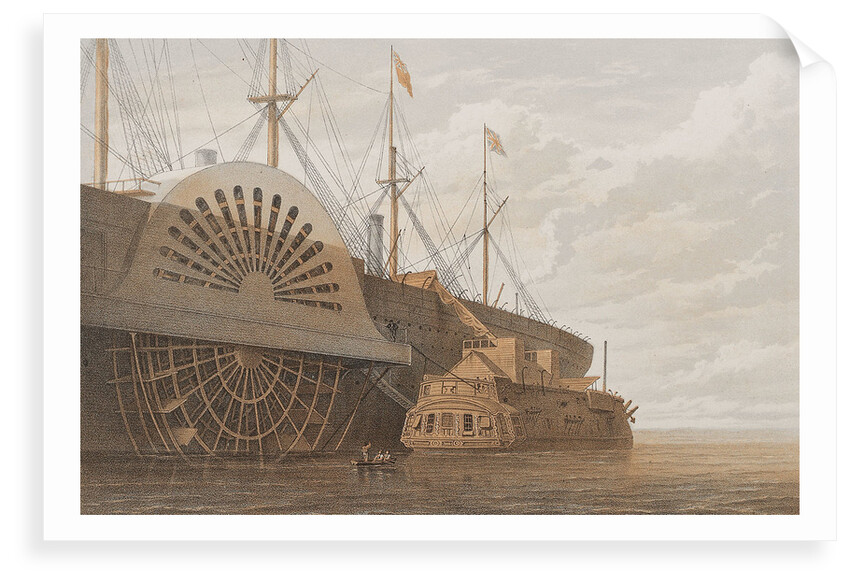 The old frigate with her freight of cable alongside the 'Great Eastern' at Sheerness by Thomas Picken