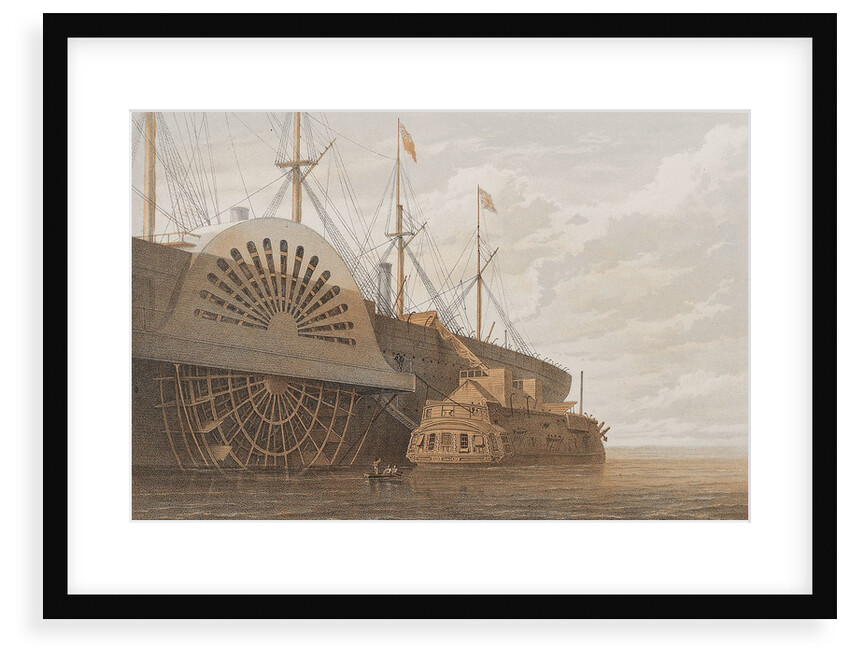The old frigate with her freight of cable alongside the 'Great Eastern' at Sheerness by Thomas Picken