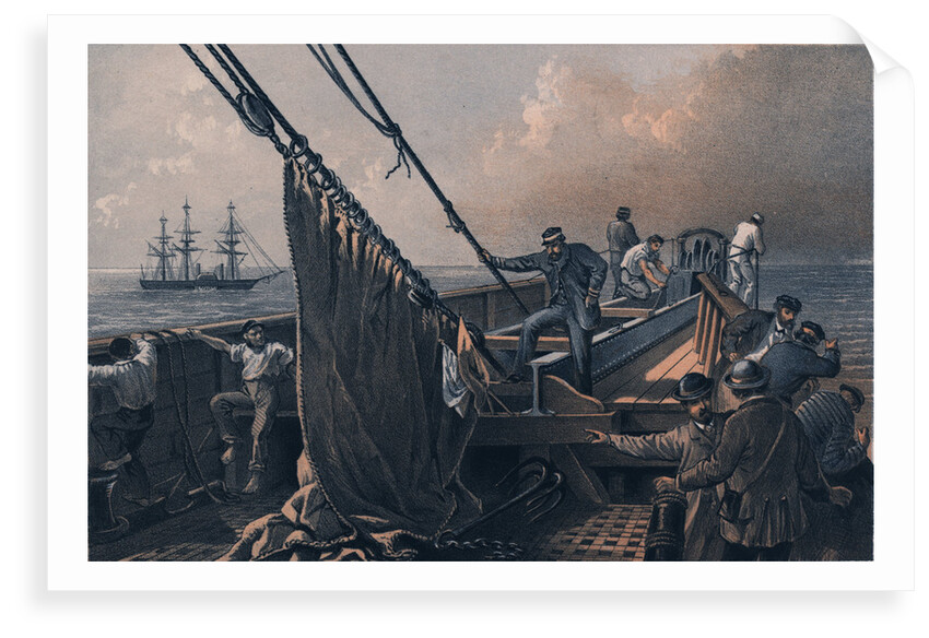 In the bows (of the 'Great Eastern') August 2nd the cable broken and lost - preparing to grapple by R. Dudley