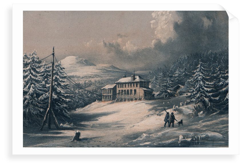 Trinity Bay, Newfoundland. Exterior view of Telegraph House in 1857-1858 by R. Dudley