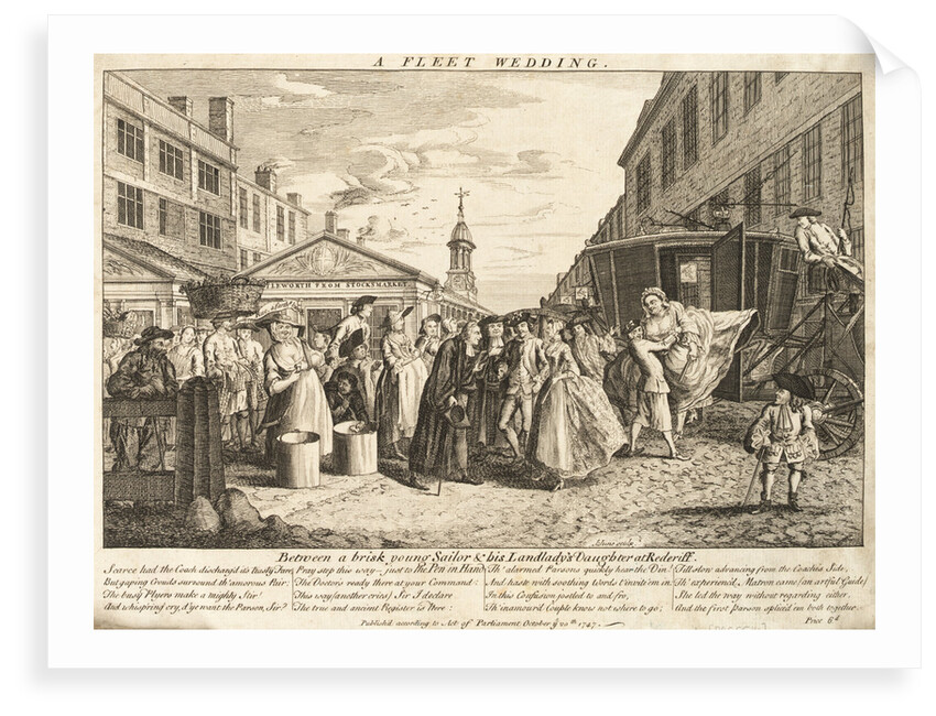 A Fleet Wedding Between a brisk young sailor & his Landlady's Daughter at Rederiff by J. June