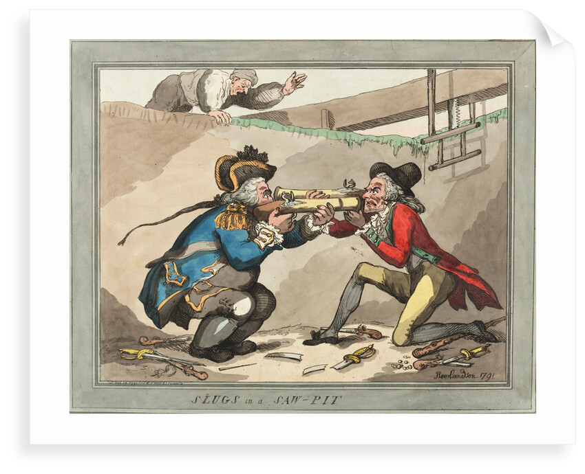 Slugs in a Saw-Pit by Thomas Rowlandson