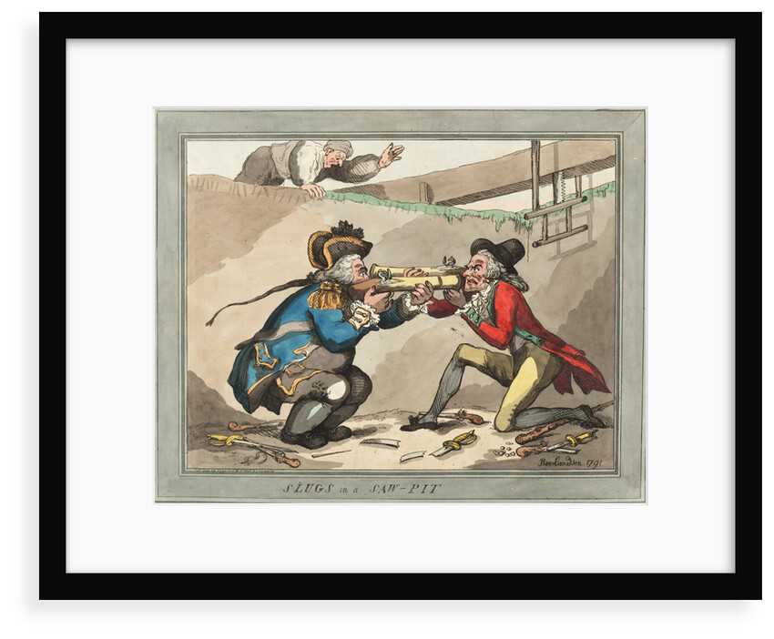 Slugs in a Saw-Pit by Thomas Rowlandson