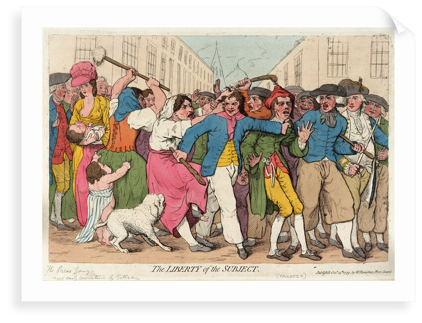 The Liberty of the Subject [the Press Gang] by James Gillray